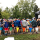 Runners waiting in the start corral